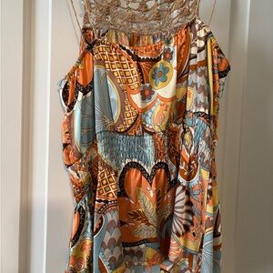 Cache Multicolor Boho Top